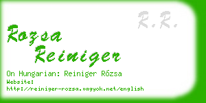rozsa reiniger business card